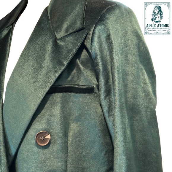 Free People Ashby Double Breasted Blazer in Jade - Picture 5 of 10